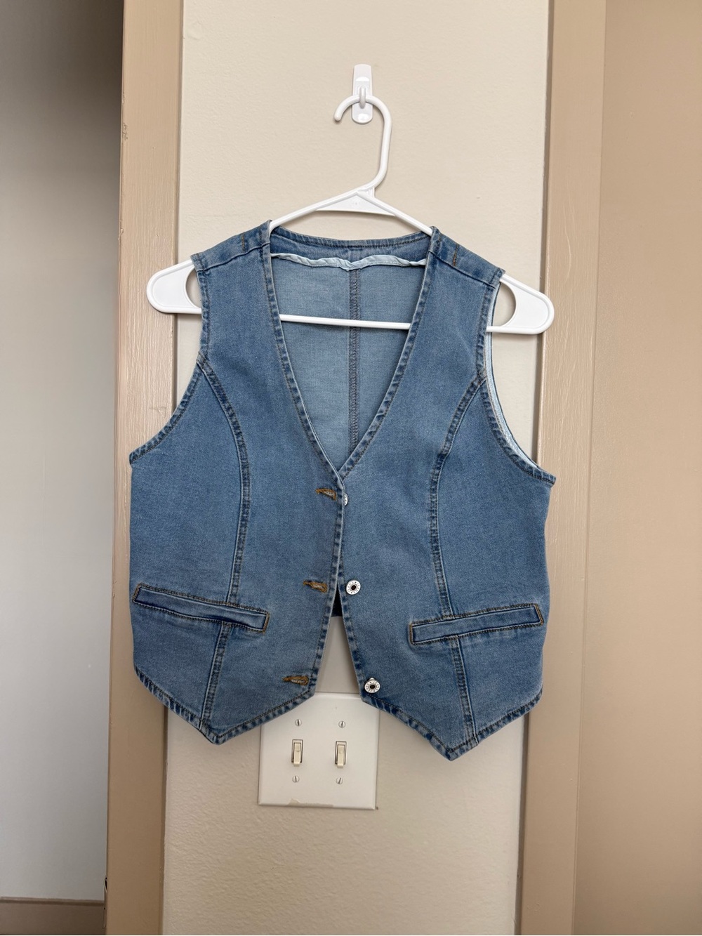 Classic Light Blue Denim Vest - Women's Jean Vest